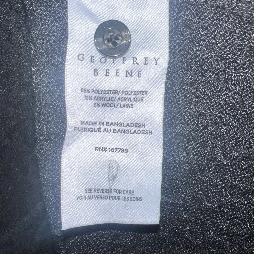 NWT Geoffrey Beene Polo Sweater Men's Size S Black Textured Long Sleeve Pullover